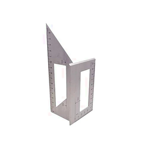 Tuklye Aluminum Alloy Woodworking Square Size Measure Ruler 45 90 135 Degree Gauge 3D Mitre Angle Measuring Template Tool - Woodworking Accessories - Gifts for Men Dad Father Husband