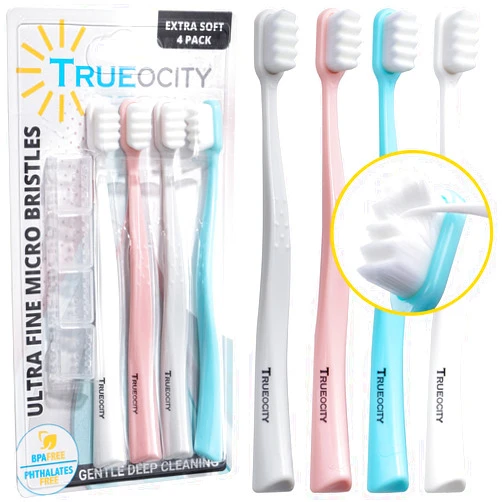 Trueocity Extra Soft Toothbrushes for Adults - 20,000 Bristles, Super Nano Toothbrushes for Adults for Sensitive Gums, Toothbrush Soft Bristle Adult, Ultra Soft Bristle Toothbrush, Tooth Brush, Soft Toothbrush