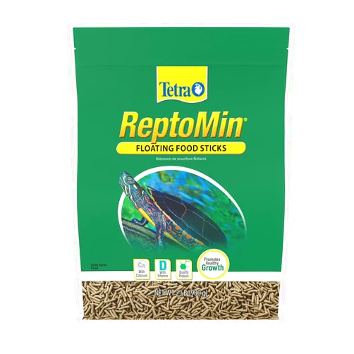 Tetra ReptoMin Floating Food Sticks Complete Food for Aquatic Turtles, Newts and Frogs, 2 LB (900 Grams)