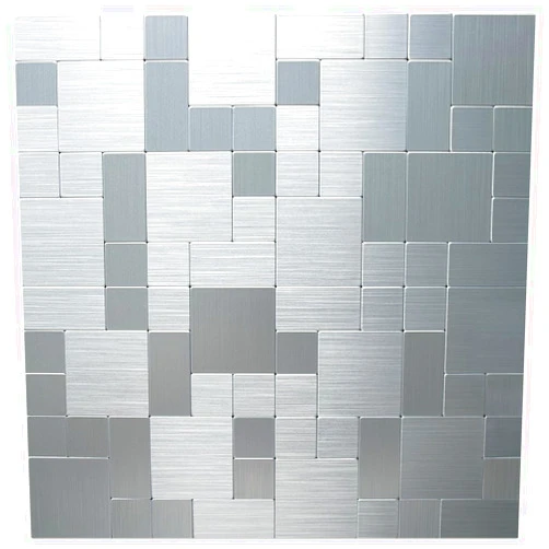 DICOFUN Metal Peel and Stick Tile Backsplash, Stainless Steel Kitchen Metal Backsplash Tile, Stick on Backsplash for Kitchen (10)