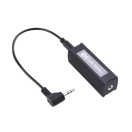 Cable Matters Ground Loop Isolator 3.5mm Noise Isolator Hum Eliminator for Car Audio and More