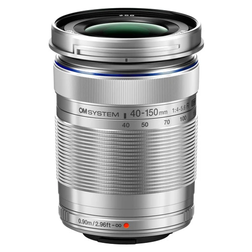 OM SYSTEM Olympus M.Zuiko Digital 40-150mm F4.0-5.6 R Silver for Micro Four Thirds System Camera, 3.75x Zoom Lens, Portable Design