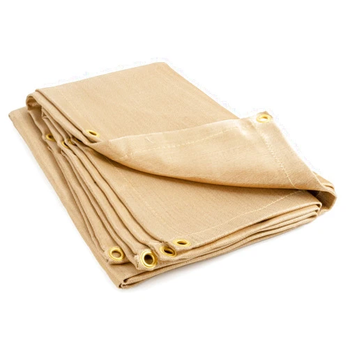 YESWELDER Heavy Duty Fiberglass Welding Blanket, 4 x 6ft Fireproof Insulation Blanket, 1/3”(8mm) Thickened Weld Cover with Grommets, Thermal Resistant Insulation Welding Curtain Mat Grill