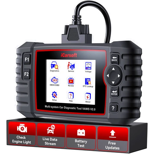 ICarsoft Obd2 Scanner All System Diagnostic Tool for VW Audi, Oil/BMS/EPB/SAS Reset/118 Live Data/Battery Test, ABS SRS Transmission Check Engine Code Reader-iCarsoft VAWS V2.0 2025 Version (for SEAT Skoda)