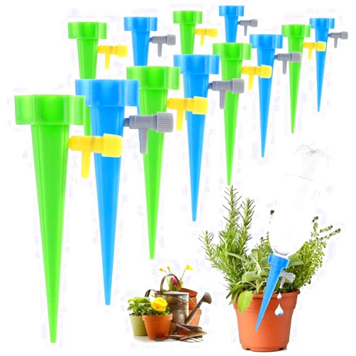 XIELIME Plant Watering Devices Self Watering Planter Insert Drip Irrigation with Slow Release Control Valve for Indoor Outdoor Flower Vegetables Garden Watering System