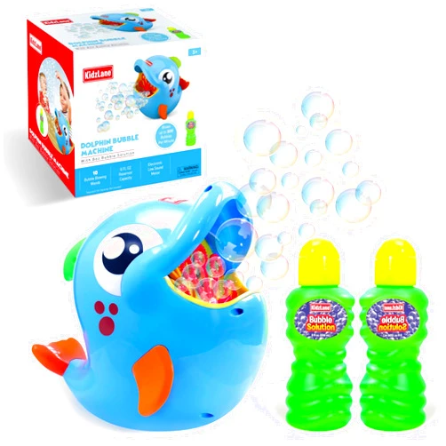 Kidzlane Bubble Maker Machine for Kids - Big Bubbles Speed Blower for Toddler's Outdoor Party Play - Makes 500 to 1000 per Minute (Bubble Dolphin)
