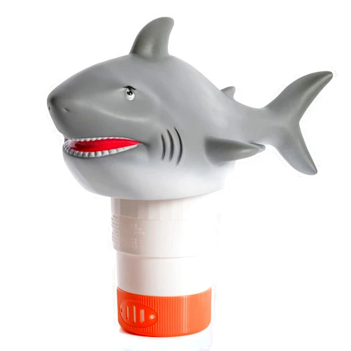 XY-WQ Chlorine Floater, Floating Pool Chlorine Dispenser (Shark), Fits 1 and 3 Inch Tablets for Large and Small Pools, Hot Tub, Spa