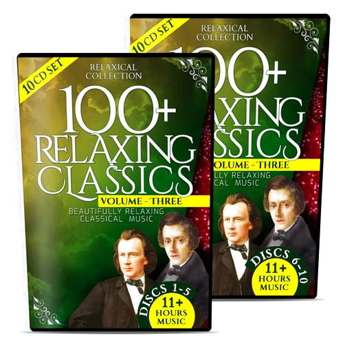 Various Artists (Artist), Johannes Brahms (Composer), Frédéric Chopin (Composer), Various Performers (Performer) & 1 more Format: Audio CD 100+ Relaxing Classics Volume 3 - Relaxical Collection - 11+ Hours Classical Music – Relax with Brahms, Chopin Ballades, Horn Trio, Rhapsodies, Academic Festival Overture, Hungarian Dance, Symphony, Waltzes, Piano Concerto, Quintet, Sonata, Clarinet, Violin, Cello, Etudes, Nocturnes, Preludes, Barcarolle, Mazurkas, Polonaise, Serenade
