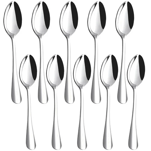 HANSGO Teaspoons Stainless Steel, Dinner Spoons Set 6.7 inches Dessert Spoons Use for Home, Kitchen or Restaurant 10PCS
