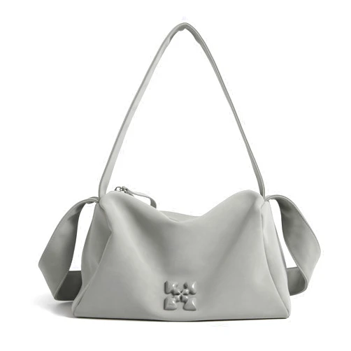 JACD Large Capacity Soft Retro Round Shoulder Bag for Women, Sports Gym Crossbody Bag Crescent Puffy Purse Vegan Hobo Bag