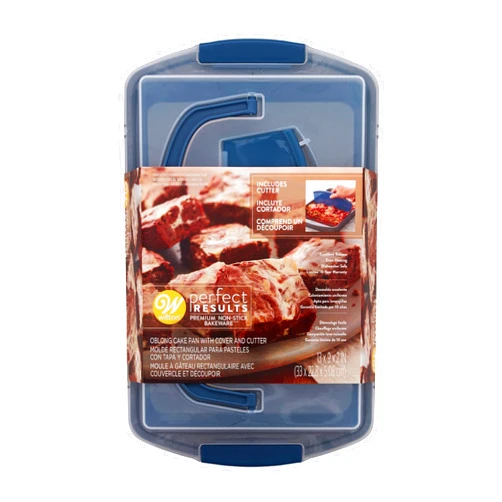 Wilton Perfect Results Non-Stick Oblong Cake Pan Set - Bake, Transport and Serve a Delicious Cakes, Brownies, Casseroles, 3-Piece, 13 x 9-Inch