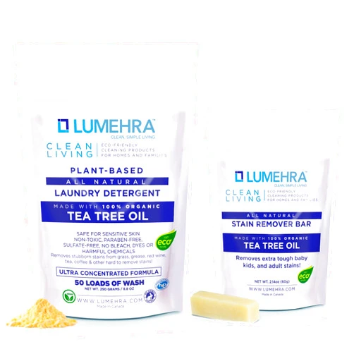 Lumehra Bundles Lumehra's Laundry Detergent 100 Loads + Stain Remover Stick Tea Tree