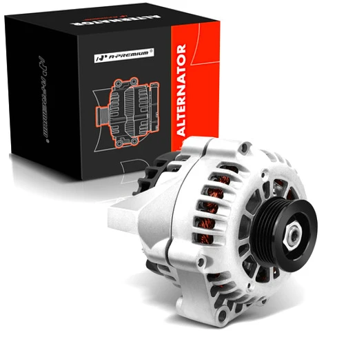 A-Premium Alternator Compatible with Chevrolet/Chevy, Cadillac, GMC, Isuzu, Olds Vehicle Models, 4.3L 5.0L 5.7L 6.5L 7.4L, 12V 105A Clockwise 6-Groove Pulley, Replace# 8206N, 8206, 10463651, 10480167