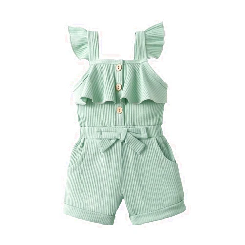 JOIMOCY Toddler Girl Clothes Baby Girls Summer Outfits Sleeveless Clothing Cute Halter Romper One-piece Jumpsuit 1-5T