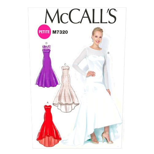 McCall's Patterns M7320 Misses'/Miss Petite Mermaid-Hem and High-Low Dresses, Size A5 (6-8-10-12-14)