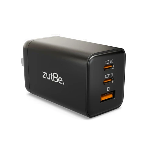 ZutBe 65W USB GaN Fast Wall Charger with PD and PPS Compact Foldable Wall Charger for iPhone 16/15/14 Pro/Pro MAX, MacBook Air, iPad Pro, Galaxy dell XPS Steam Deck, and More (Cable not Included)