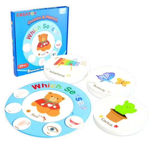 Creatoy Sensory Sorting Set - Five Senses Sorting Toys for Toddlers, Fine Motor Skills Montessori Toys, Educational Toys for Kids, Preschool Learning Activities, Homeschool Materials 5 Sense Sorter