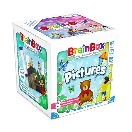 Brain Box BrainBox Pictures Card Game - Memory & Observation Game, Educational Global Adventure, Family-Friendly Trivia Game for Kids & Adults, Ages 8+, 1+ Players, 10 Min Playtime, Made by Green Board Games