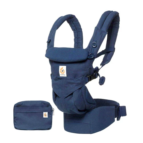 Ergobaby Omni 360 All-Position Baby Carrier for Newborn to Toddler with Lumbar Support (7-45 Pounds), Midnight Blue