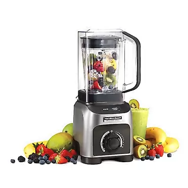 Hamilton Beach Professional Quiet Shield Blender, 1500W, 32oz BPA Free Jar, 4 Programs & Variable Speed Dial for Puree, Ice Crush, Shakes and Smoothies, Silver (58870) DAA