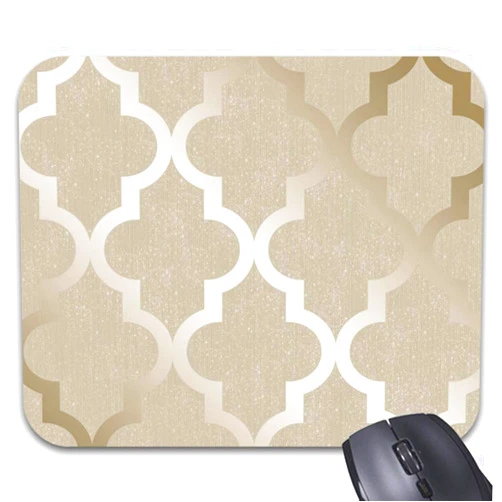 Goodaily Mouse pad Geometric Gold Trellis Mouse Mat Stylish Office Accessory 9