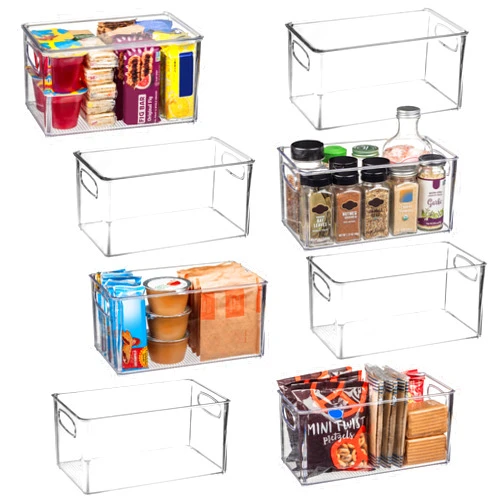 ClearSpace Plastic Pantry Organization and Storage Bins with Lids – Perfect Kitchen Organization or Kitchen Storage – Fridge Organizer, Refrigerator Organizer Bins, Cabinet Organizers