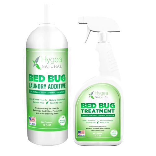 Hygea Natural Bed Bug Spray DIY Extermination Kit- Lice Spray Treatment- Non-Toxic, Odorless,Safe for children and pets, All water safe surfaces- inclues bed bug spray and bed bug laundry additive