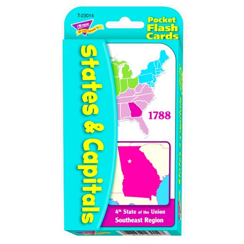 Trend Enterprises States & Capitals Pocket Flash Cards