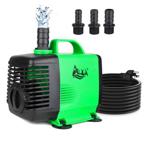 AQQA Aquarium Submersible Water Pump, 800GPH 45W Adjustable Ultra Quiet Fountain Pump with 5.9ft Tubing Hose for Fish tank Hydroponics Small Pond Waterfall Outdoor