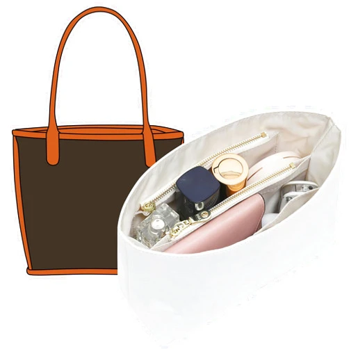 Doxo Purse Organizer Insert Compatible with Goyard Bag Organizer for Mini Anjou Bag,Upgraded Lightweight Dupontpaper Handbag Divider Shaper with YKK Zipper (White)