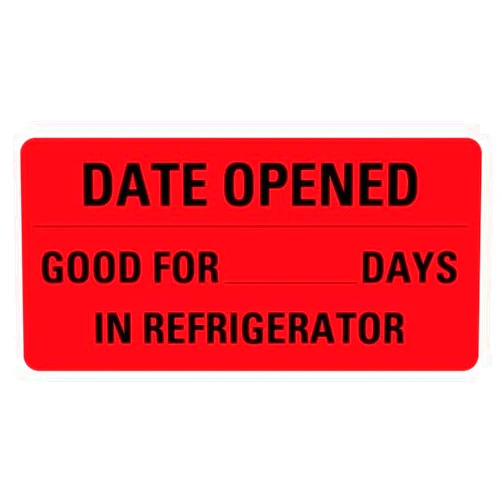 LabelValue.com | Date Opened Food Service Medical Labels LV-MFSL10