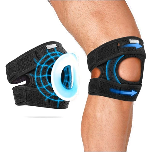 Fit Geno 1-Pack Patella Knee Brace for Knee Pain, Knee Compression Sleeve Knee Brace for Arthritis Pain and Support, Essential Workout Knee Guard Knee Pads for Women and Men