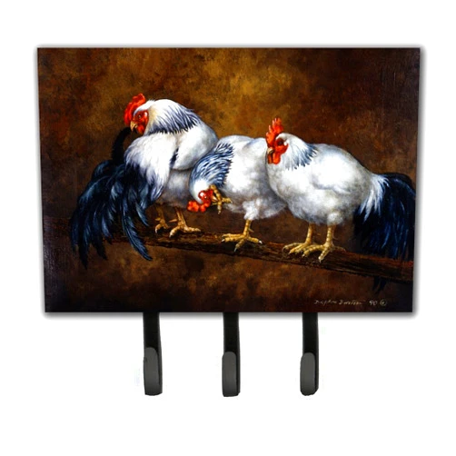 Caroline's Treasures Roosting Rooster and Chickens Leash or Key Holder BDBA0081TH68, Triple, Multicolor