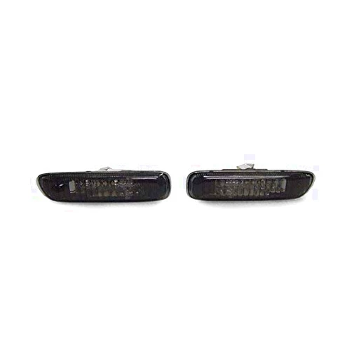 REVi MotorWerks Euro Smoke Fender Side Marker Light Set by DEPO Fit 1999-2001 BMW E46 4D/5D 2000-2003 2D