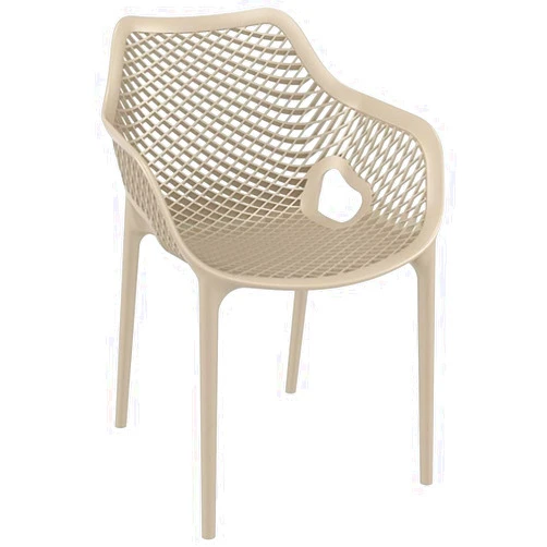 Compamia Air XL Outdoor Patio Dining Arm Chair in Taupe (Set of 2)
