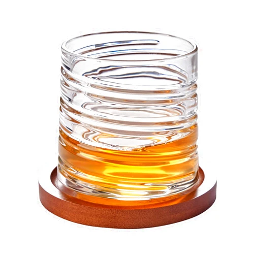 ACHEER 10 Oz Large Spinning Crystal Whiskey Glasses, Rotatable Old Fashioned Glasses,Tumbler Rocks Bar Glasses, with Bamboo Coasters, Gift Box, Gift for Men,Women