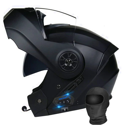 HALYING Bluetooth Modular Motorcycle Helmet DOT/ECE Approved Full Face Flip up Anti-Fog Double Visor Helmet Built-in Dual Speaker with Microphone for Adult Men and Women…