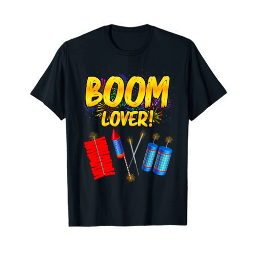 New Year's Eve gifts Fireworks shirt New Year Pyrotechnician BOOM LOVER Funny Fireworks New Year's Eve T-Shirt