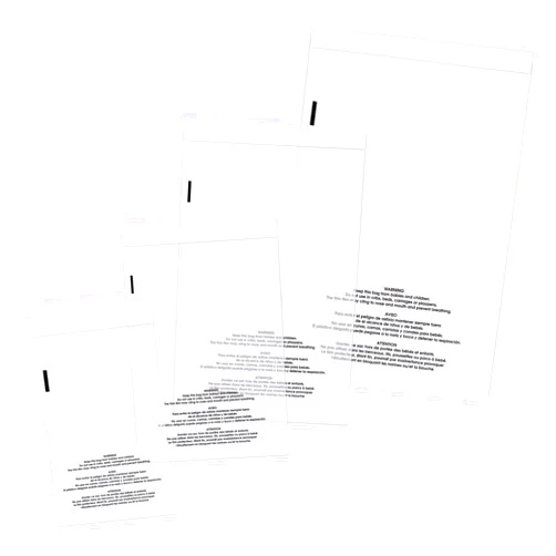 Spartan Industrial - Poly Bag Bundle Combo Pack of 400-6X9, 8X10, 9X12, 11X14 Self Seal Clear Plastic Bags With Suffocation Warning