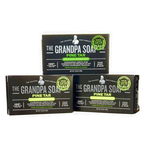 The Grandpa Soap Company Pine Tar Soap 3 (4.25 Ounce) (120 g) Bar(S)