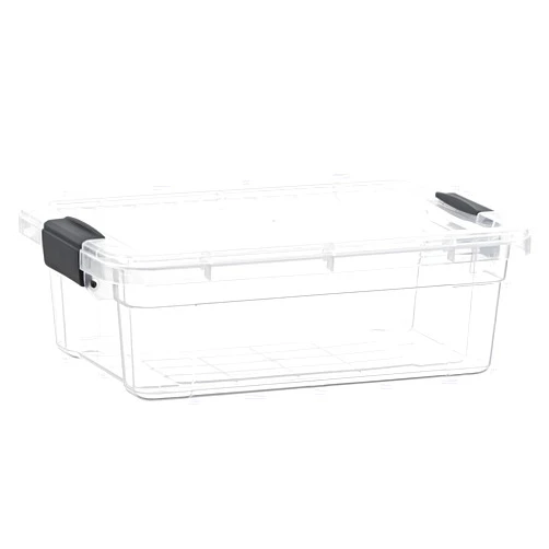 Superio Clear Storage Box with Lid, 7 Quart Plastic Container Bins for Organizing, Stackable Crates, BPA Free, Non Toxic, Odor Free, Organizers for Home, Office, School, and Dorm