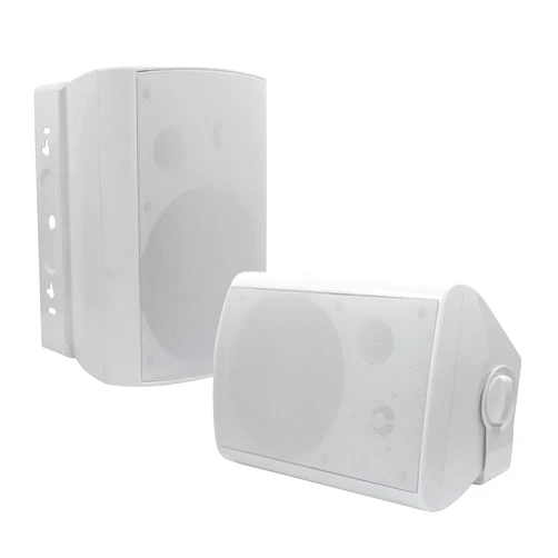 Herdio 6.5 Inch 400W Outdoor Speakers Wired Waterproof Passive with Powerful Bass,Wall Mount Speakers for Patio Garage Covered Deck,All-Weather Durability(Pair,White)