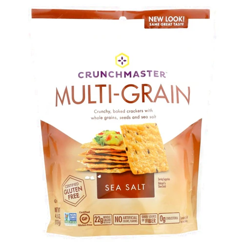 Crunchmaster Crackers Sea Salt 4.5oz (Pack of 12)