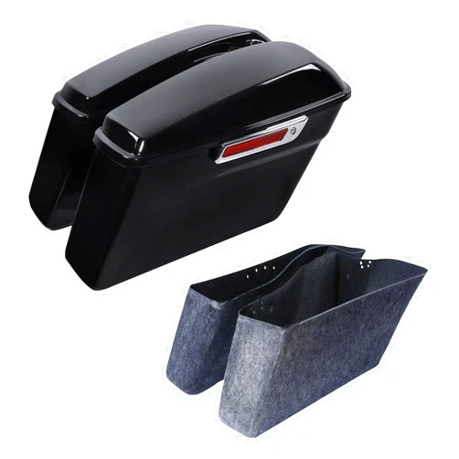 SLMOTO Saddlebags Saddle Bags w/Lids Latch Keys Fit For Harley Touring Models FLHT FLTRX FLHR 2014-Up Electra Glide Road King Ultra Street Glide 2014-2023