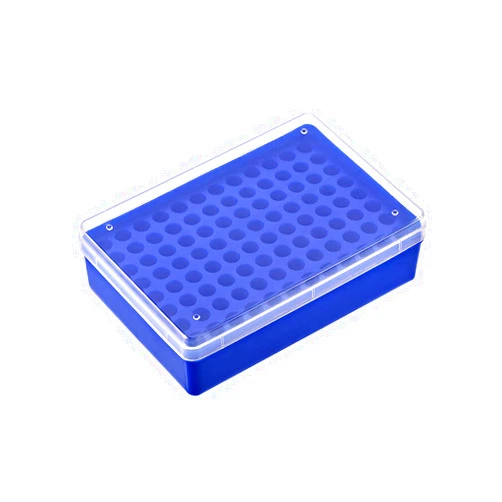 uxcell Centrifuge Tube Rack Storage Box 96-Well Polypropylene Holder for 1.5ml Microcentrifuge Tubes, Vials, Samples 11.5mm Hole Dia