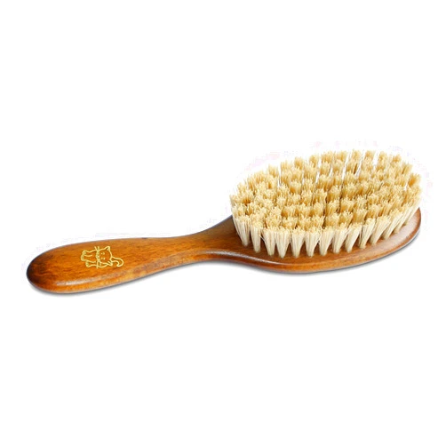 Mars Coat King Bristle Cat Hair Brush Deshedding Tool - Pet Grooming Supplies for Furry, Shaggy, Loose Hair in all Breeds, Wooden Handle for Thick Coats - ¾