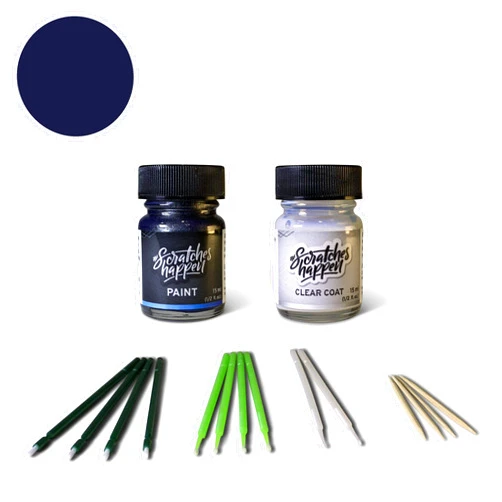 ScratchesHappen Exact-Match Touch Up Paint Kit - Caspian Blue Metallic (RBY) for Nissan - Essential (Paint + Clear Coat)