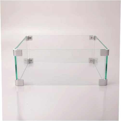 Generic Glass Wind Gurad Square Glass WindFor Square Fire Table