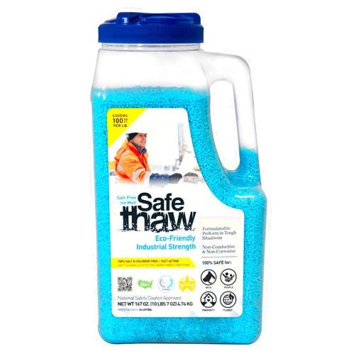 Safe Paw Safe Thaw Concrete Safe 100% Salt Free, Pet Safe Snow & Ice Melter, Industrial Strength, Chloride-Free and Traction Agent. Use on Asphalt, Roofs & On Any Surface, 10 Pound Jug