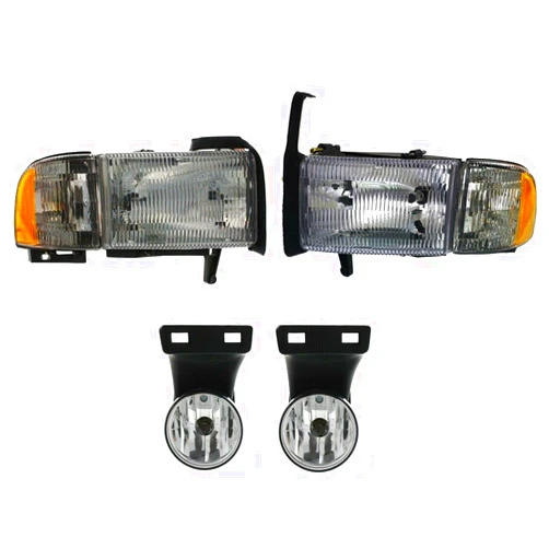Vooviro Fog Light Headlight Compatible with 02 SLT ST Laramie Sport WS Base Base Left and Right Kit 15745842